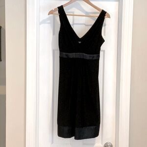 Black Cocktail Dress with satin details by Dressbarn. Size 6